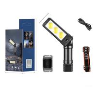 Luce da lavoro a LED con doppio COB e faretto, angoli di illuminazione regolabili, carica e livelli di luminosità multipli (BL-5306)