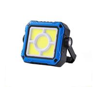 Luce da lavoro COB ricaricabile tramite USB con doppio interruttore, angolo regolabile di 180 gradi, indicatore di stato della batteria e resistente all'acqua per varie esigenze di illuminazione (blu)