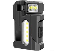 Luce da lavoro magnetica a 360 gradi con batteria ricaricabile e display digitale LCD che mostra la potenza residua, dotata di doppia illuminazione bianca e rossa blu