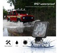 Luce da lavoro per auto 27W 12v 9 LED Bar per Moto Tractor Boat off Road 4WD 4x4