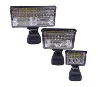 Luce da lavoro senza fili, per batteria Bosch 18 V, torcia a LED, con testa girevole, alloggiamento in lega di alluminio, illuminazione per cantieri, campeggio all'aperto, nero (20,3 cm)