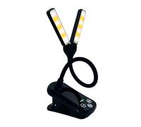 Luce da Lettura 360° Flessibile Luce per Lettura Lampada da Lettura a Doppia Testa USB Ricarica 3 modalità di Temperatura Colorei Tocca Controllo 8 Luminosità Regolabili per Libri,Tablet,Letto