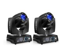 Luce da Palco LED a Testa Mobile DMX512 RGBW Effetto Luce Prisma Luce da Festa 17 Modelli 14 Colori Luce da Discoteca 16 Canali per DJ, Music Bar, Karaoke, Matrimonio, Spettacolo di luci (2PC)