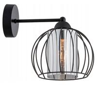 Luce Da Parete Corin Wandleuchte E27 Vetro Nera Metallo 220-240V