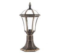 Luce da parete esterna cumino 1xe27 oro vecchio IP44 in policarbonato. Dimensioni: 47,6 x 17,6 x 17,6 cm. Illumina i tuoi spazi esterni con eleganza e resistenza. Ideale per esterni.