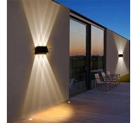 Luce da parete LED alimentata a energia solare - luce bianca calda, facile installazione, senza fili necessari, perfetta per cortile, feste, decorazioni per vacanze e Ramadan, migliora l'atmosfera, ab