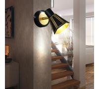 Luce da Parete Plafoniera Mobile Faretto da Muro Lampada Letto Oro Nero