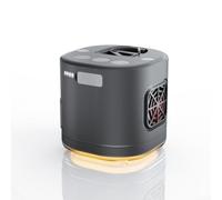 Luce da per campeggio Ricaricabile con Ventola 1600mAh Luce da | 1600mAh integrata, ricarica USB, lunga durata per illuminazione e ventilazione notturna(Black)