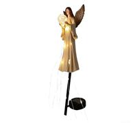 Luce Da per giardino per solare Angelo 63cm Resina Impermeabile | Led integrato luce soffusa alimentata per solare per ideale per vialetti tombe terrazzo o spazi commemorativi