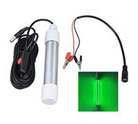 Luce da pesca a 126 LED, lampada subacquea per la pesca sommergibile, luce per la ricerca di pesci notturna impermeabile IP68 da 1000 lm con 13 W AC 12-36 V per gamberi, calamari, (Luce verde)