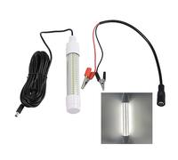 Luce da pesca a 126 LED, lampada subacquea per la pesca sommergibile, luce per la ricerca di pesci notturna impermeabile IP68 da 1000 lm con 13 W AC 12-36 V per gamberi, calamari, (Luce bianca)
