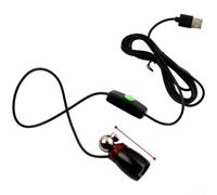 Luce da pesca a LED con doppia modalità blu bianca e zoom regolabile, lampada in lega di alluminio ricaricabile USB, con controllo direzionale a collo d'oca flessibile A (B)