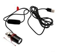 Luce da pesca a LED con supporto flessibile a collo d'oca doppia uscita blu bianca funzione zoom regolabile e custodia in lega di alluminio per una maggiore durata (A)