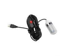 Luce da pesca impermeabile a LED ricaricabile USB da 5 V, per uso notturno subacqueo per attirare spigole, trote, gamberetti, calamari con design compatto (bianco)