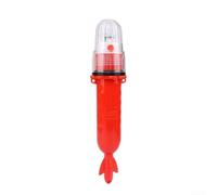 Luce da pesca impermeabile IP65 3V LED per barca e pesca a rete, 5 LED lampeggiante con rilevamento automatico della luce, compatibile con batterie AA standard (rosso)
