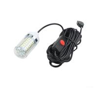 Luce da pesca subacquea a LED con porta USB per pesca notturna, lampada luminosa per attirare spigola, trota, gamberetti e calamari in barche o serbatoi, colore verde (bianco)