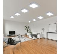 Luce da Soffitto Lampada Montaggio Pannello LED Pavimento Ufficio Diurna 8er Set [EEK: E]
