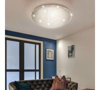 Luce Da Soffitto LED Di Lusso Per Ufficio In Vetro Cromato Con Finitura Satinata