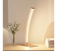 Luce da Tavolo Lampada ad Arco Camera Letto Comodino Rame LED H 37 CM