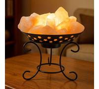 Luce da Tavolo Lampada Comodino Cristallo di Sale Natura E14 D 25,4 CM [EEK: Non valutato]
