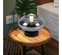 Luce da Tavolo Lampada da Comodino Retrò Lampada Letto Ovale Vetro Big Luce [EEK: Non valutato]