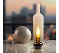 Luce da Tavolo Lampada da Comodino Tavolo Bottiglia Amber Lampada Lato H 33 CM [EEK: Non valutato]