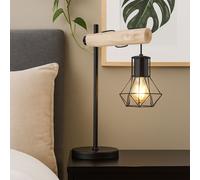 Luce da Tavolo Lampada di Legno Camera Letto Altezza Regolabile 55 CM [EEK: Inaditato]
