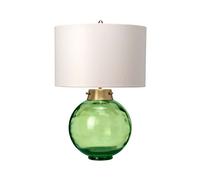 Luce da Tavolo Lampada Lato Comodino Kunststeide Acciaio Vetro Verde E27