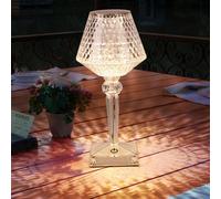 Luce da Tavolo Lampada Lato LED di Cristallo Cct Batteria Regolatore Touch