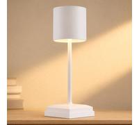 Luce da Tavolo Lampada Letto LED Regolatore Touch Batteria Bianco H 32 CM [EEK: Inaditato]