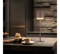 Luce da Tavolo Lampada per Esterni LED USB Batteria Touch Dimmerabile Braun