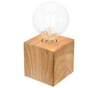Luce da Tavolo Lampada Scrivania Lato Interruttore Eichenfarbe Metallo Vetro