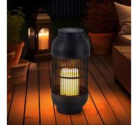 Lampada Solare da Tavolo Esterni Giardino LED Batteria Lanterna Candela H 33 CM