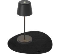 Luce da tavolo led magnetica silwy monaco a batteria con tovaglietta inclusa nero