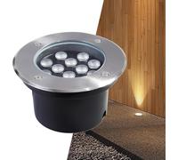 Luce da Terra per Esterni Luce Paesaggistica A LED Ip66 Faretto Rotondo Impermeabile Ac85-265v Luce Sotterranea da Incasso per Vialetto Percorso Giardino Terrazza Patio, Warm White, 15W