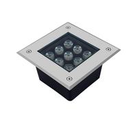 Luce da Terra Quadrata da Esterno, IP66, Impermeabile, AC85-265V, luci da Incasso per Ponti da Giardino, Aree panoramiche, percorsi di parchi, Illuminazione paesaggistica (Giallo 5W)