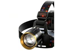 Luce da Testa, Torcia Frontale LED Ricaricabile, Distanza di Irradiazione 500 m, Super Luminosa Lampada Frontale, 3 Modalità di Illuminazione, 90° Regolabile, per Escu(Color:Luce bianca + Luce gialla)