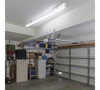 Lampada LED per vasca, luce per ambienti umidi, luce per garage, lampada per ingresso, lampada da soffitto, plastica bianca, resistente ai getti d'acqua, 36W 4320lm 4000K bianco neutro, L 120 cm