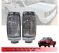 Luce d'angolo lente trasparente finitura nera USO PER Mitsubishi Mighty Max L...