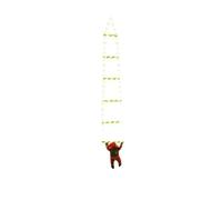 Luce Decorativa a LED con Scala di Babbo Natale, Presa USB, Luce Decorativa a Forma di Scala, Luce Decorativa Colorata for Esterni, Impermeabile(Warm White,3m)