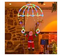 Luce Decorativa Natalizia USB con Paracadute, Luce di Babbo Natale for Interni, finestre, Porte, Giardino, pareti, Decorazioni for Alberi di Natale, Lampada Impermeabile(Colorful Light)