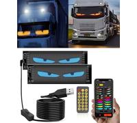 Luce Degli Occhi Del Diavolo Per Auto, Faro Del Demone Dell'occhio Del Diavolo USB Con Controllo APP E Schermo Morbido Della Lampada Dell'occhio Colorata A Distanza Per I Finestrini Dell'auto Lampada(