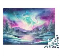 Luce del Nord Puzzle 1000 Pezzi Adulti In Resistente E Durevole, Un Puzzles Per Gioco Educativo Per La Sgonfiatina, Ideale Per Vacanza Relax, 52x38cm/1000pcs