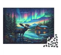 Luce del Nord Puzzle 1000 Pezzi In cartone Spesso, Un Tangram Per Enigma Per Lo Stress Relief, Ideale Per Quadro Fai Da Te, Regalo Di Compleanno Perfetto 38x26cm/1000pcs