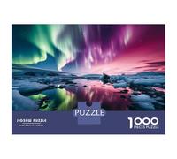 Luce del Nord Puzzle 1000 Pezzi In Lago Aurora cartone Resistente, Un Tangram Per Giochi Di Puzzle Per Lo Sviluppo Cognitivo, Ideale Per Attività Fuzzle Post-scuola, Il Puzzle Più Venduto 52x38cm/100