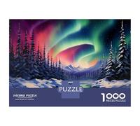 Luce del Nord Puzzle 1000 Pezzi In neve Colori Brillanti, Un Classico Puzzle A Pezzi Per Enigma Di Abilità Logica, Ideale Per Attività in Famiglia, Regalo Per L'inaugurazione Di Casa Puzzle 3