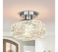 Luce del soffitto a Monte Semi -Filo, Lampada del corridoio, Vetro Globale Vicino alla Luce del soffitto, Luce sospesa Interna Vintage, Lampada a Sospensione per Il Bagno, Non Incluso in Cina