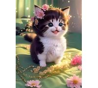 Luce del sole Fiore Gatto Puzzle di 120 Pezzi per Adulti, Alta Qualità puzzle adulti, Puzzles Classico Relax Giochi, Regalo Perfetto