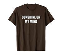 Luce del Sole sulla mia Mente Maglietta, Uomo, Marrone, XL