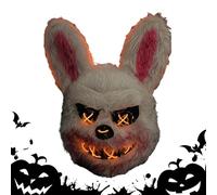 Luce Della Copertura Del Viso Animale - Halloween Masca Di Coniglietto, Maschera Regolabile | Design Brillante Divertente Con Caratteristica Di Materiale Leggera, Accessorio Cosplay Per